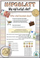 Vorschau - Merkblätter - Infoblatt Redemittel "Wie viel kostet das?" Thema Einkaufen im Supermarkt - DaZ / DaF / Deutsch - Deckblatt