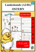 Vorschau - Arbeitsblätter - Kombipaket Ostern - Landeskunde A2/B1 analog und INTERACTIVE - Seite 1