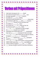 Vorschau - Arbeitsblätter - Grammatik DaF - Verben mit Präpositionen Teil 1 - Seite 1