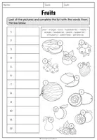 Vorschau - Arbeitsblätter - Fruits - Vocabulary Worksheet - Seite 2