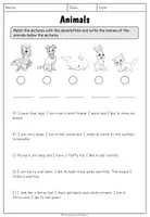 Vorschau - Arbeitsblätter - Animals - Reading Worksheet - Seite 1