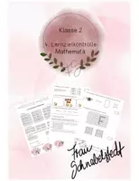 Vorschau - Test - Lernzielkontrolle Symmetrie, Geld, Zahlenraum bis 100 (ZE +/- E) - Deckblatt