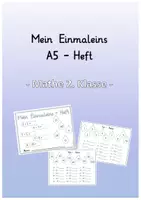 Vorschau - Arbeitsblätter - kleines Einmaleins Heft A5 Mathe 2. Klasse - Deckblatt