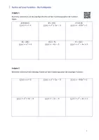Vorschau - Arbeitsblätter - Übung Punktprobe bei linearen und quadratischen Funktionen - Deckblatt