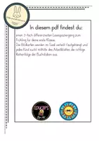 Vorschau - Arbeitsblätter - Lesespaziergang zum Frühling 3-fach differenziert für Klasse 1 - Seite 1