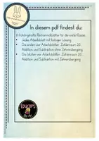 Vorschau - Arbeitsblätter - frühlingshafte Rechenmal-Aufgaben ZR20 für Klasse 1 - Seite 1