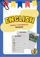 Aperçu - Feuilles d'exercices - The present progressive | Worksheets - Page de couverture