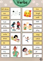 Aperçu - Inclusion - Verbs Clip Cards | Vocabulary - Page 3