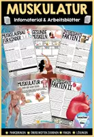 Vorschau - Unterrichtsreihen - Die Muskulatur | Bewegungssystem | Der Mensch - Infomaterial & Arbeitsblätter | Muskelaufbau für Kinder - Gesunde Muskeln - Interessante Fakten - Deckblatt