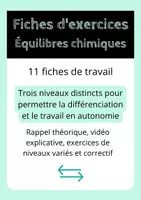 Aperçu - Apprentissages en autonomie - Fiches de travail en autonomie - Les équilibres chimiques - Page de couverture