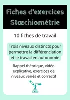 Aperçu - Feuilles d'exercices - Fiches de travail en autonomie - Problèmes stoechiométriques - Page de couverture