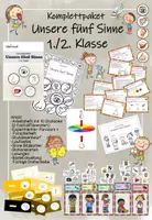 Vorschau - Stundenentwürfe - Komplettpaket Unsere fünf Sinne 1./2. Klasse (2-fach differenziert) - Deckblatt