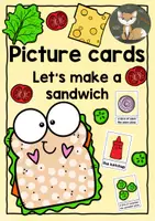 Vorschau - Spiele - Bild- und Wortkarten "Let's make a sandwich" - Deckblatt