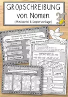 Vorschau - Anderer Materialtyp - Großschreibung von Nomen (Kleine Kartei & Kopiervorlage) - Deckblatt