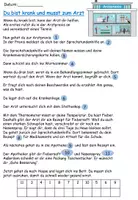 Vorschau - Arbeitsblätter - Lesespurgeschichte "Ich bin krank und muss zum Arzt" 4-fach differenziert - DaZ / DaF / Deutsch - Seite 3