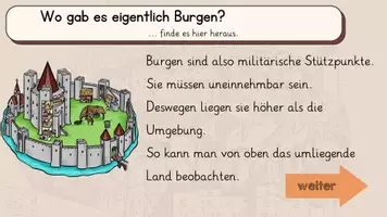 Vorschau - Mal- und Bastelvorlagen - Die mittelalterliche Burg - interaktive Datei + Falt-Blume - Seite 3