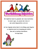 Vorschau - Unterrichtsreihen - Adjektive - Bildung Negation Verwendung Komplettpaket DaF - Deckblatt