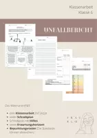 Vorschau - Arbeitsblätter - Klassenarbeit Unfallbericht inklusive Erwartungshorizont - Deckblatt