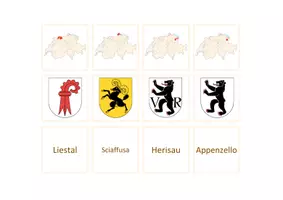 Vorschau - Spiele - Zuordnungsspiel: Schweizer Kantone, ihre Wappen und die Hauptorte der Kantone, Italienisch - Seite 3