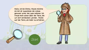 Vorschau - Interaktives Material - Tiere der Wiese interaktive PDF - Seite 1
