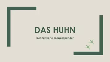 Vorschau - Präsentationen/Tafelbilder - Das Huhn (Präsentation und H5P) - Deckblatt