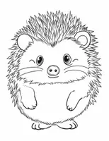 Vorschau - Mal- und Bastelvorlagen - Ausmalbilder für Kinder: Igel - Seite 1