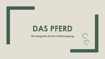 Vorschau - Präsentationen/Tafelbilder - Pferd (Präsentation und H5P) - Deckblatt