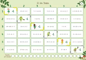 Vorschau - Spiele - Mit Klammern Rechnen (rationale Zahlen) – Spiel (10 im Team) - Seite 1