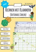 Vorschau - Spiele - Mit Klammern Rechnen (rationale Zahlen) – Spiel (10 im Team) - Deckblatt