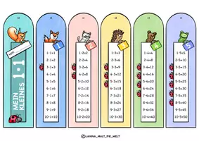 Vorschau - Arbeitsblätter - Bastelvorlage "Einmaleins-Fächer" kleines Einmaleins Mathe - Seite 3