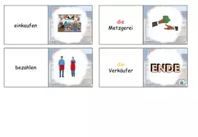 Vorschau - Arbeitsblätter - Domino "Im Supermarkt" mit Arbeitsblatt - Thema Einkaufen - DaZ / DaF / Deutsch - Seite 3