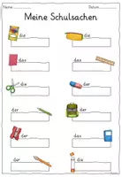 Vorschau - Arbeitsblätter - Meine Schulsachen DaZ - Seite 1