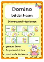 Vorschau - Spiele - Lesedomino Präpositionen Hasen Ostern - Deckblatt