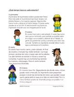 Vorschau - Text - Spanisch: Das Wetter Text: ¿Qué tiempo hace en cada estación? - Deckblatt