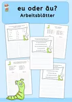 Vorschau - Arbeitsblätter - eu oder äu, Arbeitsblätter, Übungen - Deckblatt