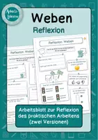 Vorschau - Arbeitsblätter - Weben: Reflexion (Arbeitsblatt) - Deckblatt