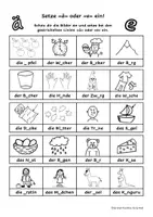 Vorschau - Arbeitsblätter - Umlaute unterscheiden - ä oder e - Deckblatt