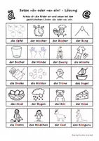 Vorschau - Arbeitsblätter - Umlaute unterscheiden - ä oder e - Seite 1