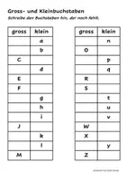 Vorschau - Arbeitsblätter - Gross- und Kleinbuchstaben unterscheiden - Seite 3