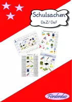 Vorschau - Spiele - Klammerkarten zum Thema "Schulsachen" (DaZ/DaF) - Deckblatt
