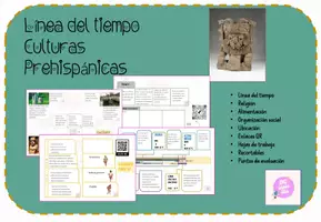 Vista previa - Unidades / Secuencias / Situaciones de Aprendizaje - LÍNEA DEL TIEMPO CULTURAS PREHISPÁNICAS LÁPIZ LILA - Portada