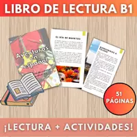 Vista previa - Fichas informativas / Documentos de lectura - Aventuras en español: lectura nivel B1 de español - Portada