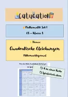 Vorschau - Arbeitsblätter - Spiel: 4 in einer Reihe (Quadratische Gleichungen, Mitternachtsformel) - Deckblatt