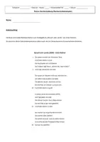 Vorschau - Test - Klassenarbeit zum Stadtgedicht "Besuch vom Lande" mit Textlupe und Musterinterpretation mit erklärenden Textbausteinen - Seite 1