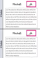 Vorschau - Arbeitsblätter - Miniheft Grundwortschatz "ch" - Seite 1