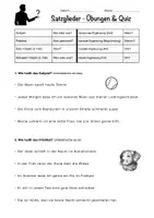 Vorschau - Arbeitsblätter - DaZ: Satzglieder - Übungen und Quizfragen - Deckblatt