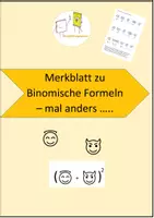 Vorschau - Merkblätter - Merkblatt zu binomische Formeln - mal anders - Deckblatt