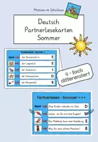 Vorschau - Arbeitsblätter - Partnerlesekarten Sommer - Deckblatt