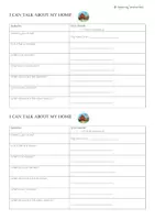 Vorschau - Arbeitsblätter - I can talk about my home (Talking Activity) - Deckblatt
