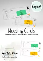 Vorschau - Arbeitsblätter - Team/Meetingcards für Gruppenbildung - Deckblatt